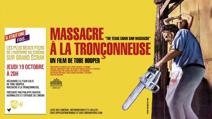 Le film culte Massacre à la tronçonneuse dans les cinémas Gaumont et Pathé