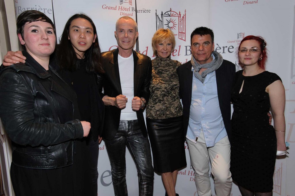 Jean-Claude Jitrois,Dominique-Damien,Marie-Christiane Marek entourés des Lauréats Dinard 2013