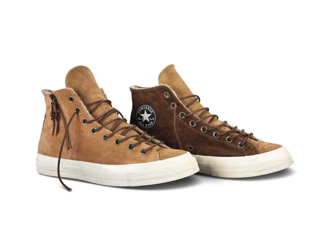 converse grise en daim