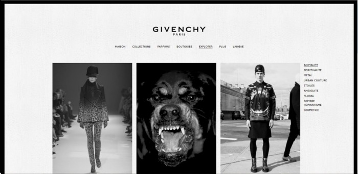 Givenchy dévoile son nouveau site